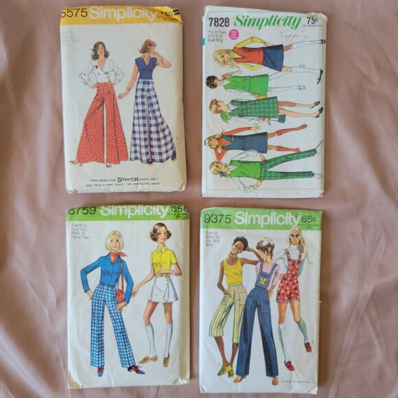 Vintage 60’s & 70’s Simplicity Sewing Patterns Lot of 4 Jr./Teen/Miss Dresses - Picture 1 of 6